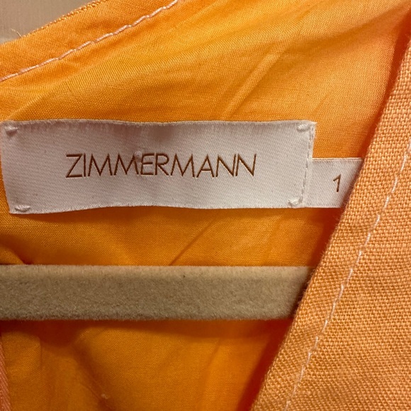 Zimmermann Orange linen belted dress - Picture 2 of 3